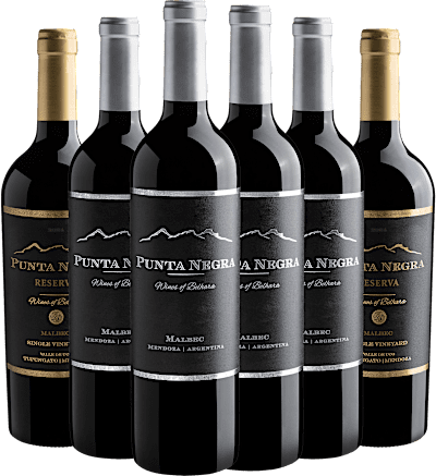 Kit Punta Negra: 4 Malbec + 2 Reserva Malbec