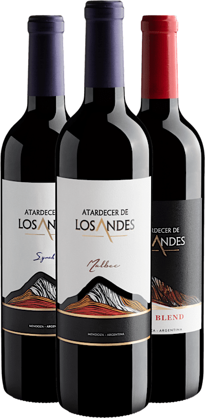 Kit Atardecer De Los Andes: 1 Malbec + 1 Syrah + 1 Red Blend