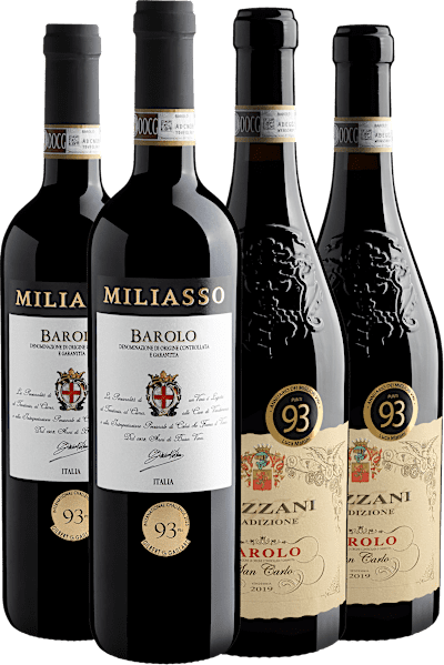 Kit Barolos 93 Pontos | 2 Miliasso + 2 Dezzani Tradizione San Carlo