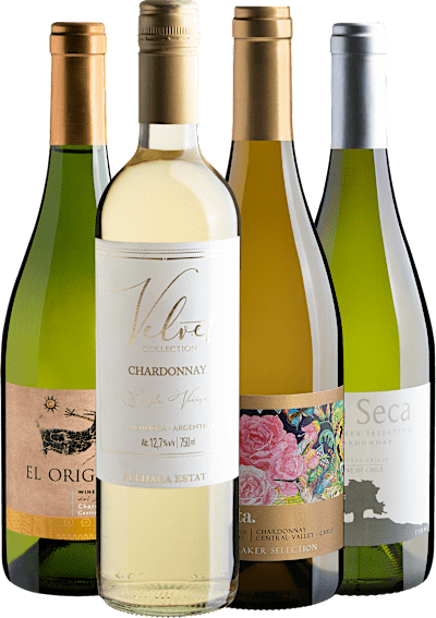 Kit 4 Chardonnays do Novo Mundo