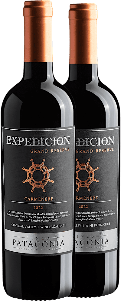 Kit 2 Finca Patagonia Expedicion Grand Reserve Carménère Central Valley D.O.