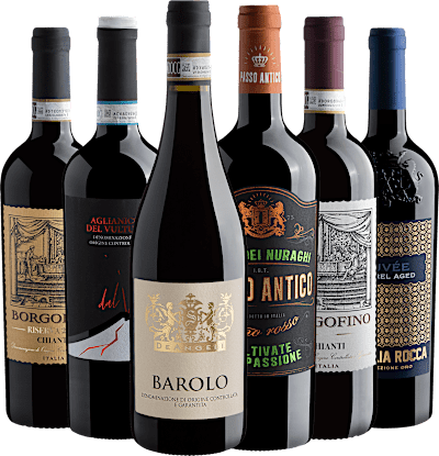 Kit 6 Italianos Premium com Barolo