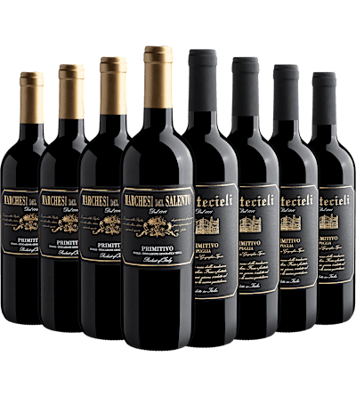 Kit Primitivos 95+ Pontos | 4 Marchesi del Salento + 4 Settecieli