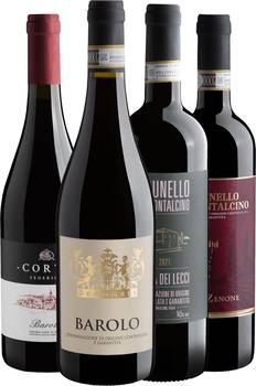 Kit 2 Vinhos Brunellos + 2 Barolos