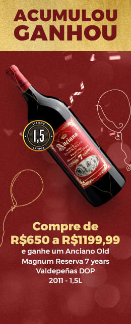 Compre de R$650 a R$1199,99 e ganhe um Anciano Old Magnum Reserva 7 years Valdepeñas DOP 2011 - 1,5L