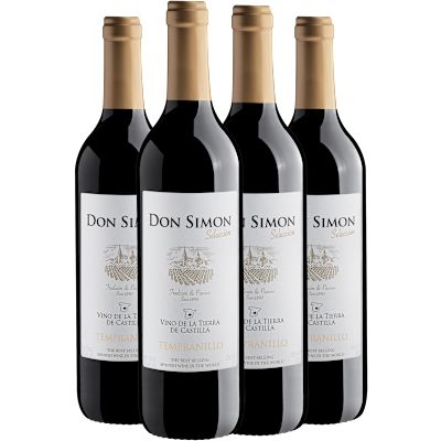 Vinho García Carrión Tinto Seco Espanha Don Simon Seleccion Tempranillo 750ml - 4 Unidades