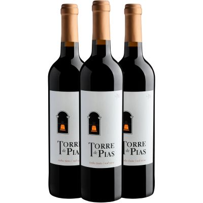 Vinho Jaws Tinto Seco Portugal Torre de Pias Rufete, Tinta Roriz 750ml - 3 Unidades