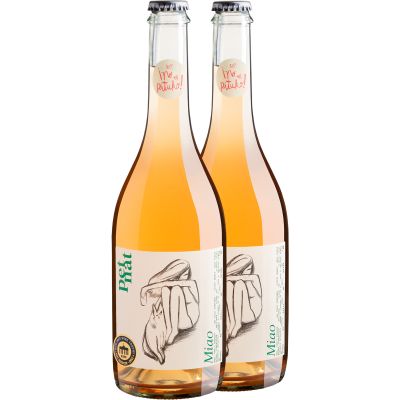 Vinho Viña Echeverria Rosé Seco Chile no Es Pituko Pet Nat Miao Cabernet Franc, Chardonnay 750ml - 2 Unidades