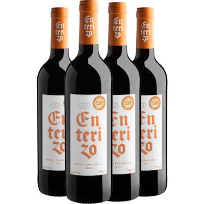 Vinho Grupo Coviñas Tinto Seco Espanha Enterizo Bobal, Tempranillo 750ml - 4 Unidades