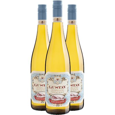 Vinho Moselland Branco Seco Alemanha Gustav Riesling 750ml - 3 Unidades