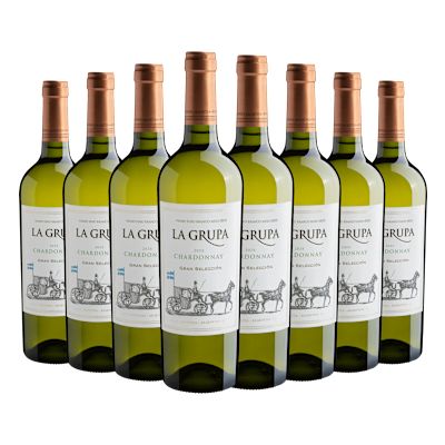 Vinho Fecovita Branco Seco Argentina La Grupa Gran Selección Chardonnay 750ml - 8 Unidades
