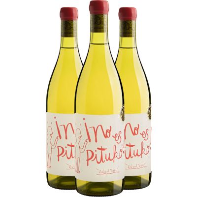 Vinho Viña Echeverria Branco Seco Chile no Es Pituko Chardonnay 750ml - 3 Unidades