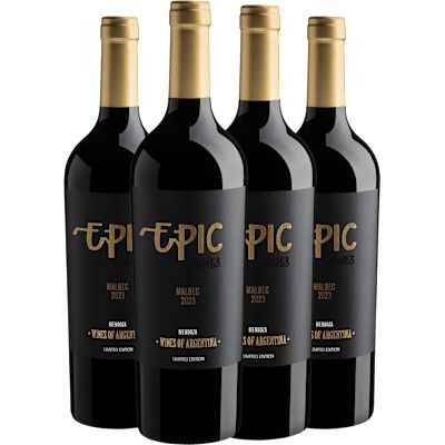 Vinho Belhara Tinto Seco Argentina Epic Wines Malbec 750ml - 4 Unidades