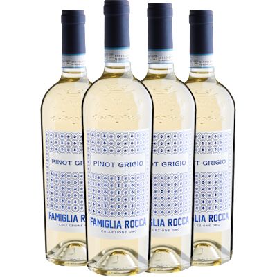 Vinho Famiglia Rocca Branco Seco Itália Collezione Oro Pinot Grigio 2023 750ml - 4 Unidades