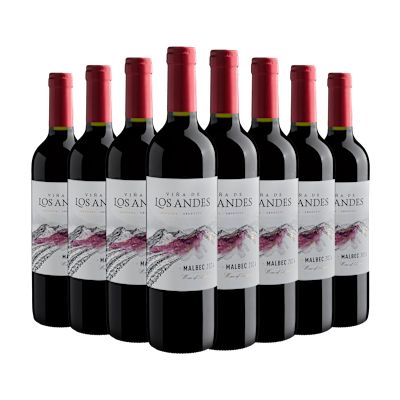 Vinho Fecovita Tinto Seco Argentina Viña de Los Andes Malbec 750ml - 8 Unidades