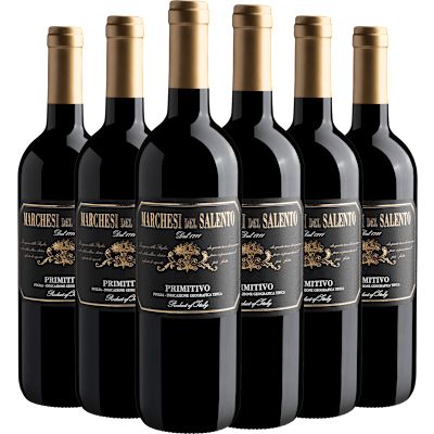 Vinho Marchesi Del Salento Tinto Seco Itália Puglia Primitivo 2022 750ml - 6 Unidades