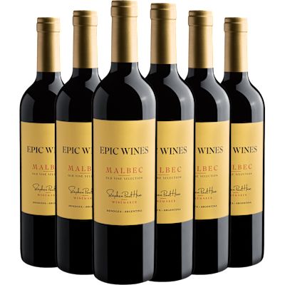 Vinho Belhara Tinto Seco Argentina Epic Wines Old Vine Selection Malbec 750ml - 6 Unidades
