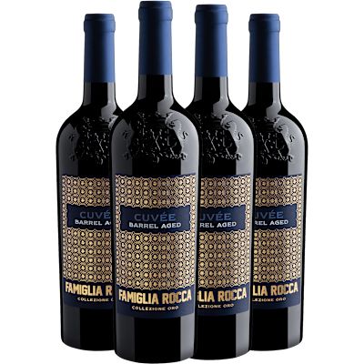 Vinho Famiglia Rocca Tinto Seco Itália Collezione Oro Negroamaro, Primitivo 750ml - 4 Unidades