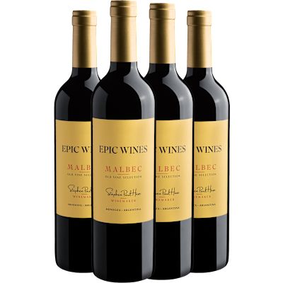 Vinho Belhara Tinto Seco Argentina Epic Wines Old Vine Selection Malbec 750ml - 4 Unidades