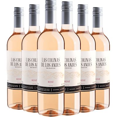 Vinho Fecovita Rosé Seco Argentina Las Colinas de Los Andes Chardonnay, Malbec 750ml - 6 Unidades