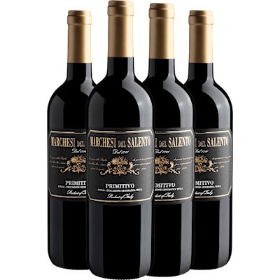 Vinho Marchesi Del Salento Tinto Seco Itália Puglia Primitivo 2022 750ml - 4 Unidades