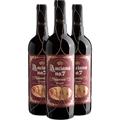 Vinho Anciano Wine Tinto Seco Espanha Reserva Tempranillo 750ml - 3 Unidades