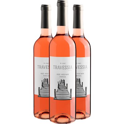 Vinho Jaws Rosé Seco Portugal Travessia Blend 750ml - 3 Unidades
