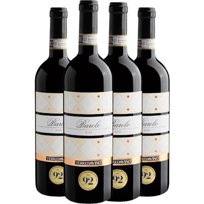 Vinho Terre da Vino Tinto Seco Itália Barolo D.o.c.g Nebbiolo 2021 750ml - 4 Unidades