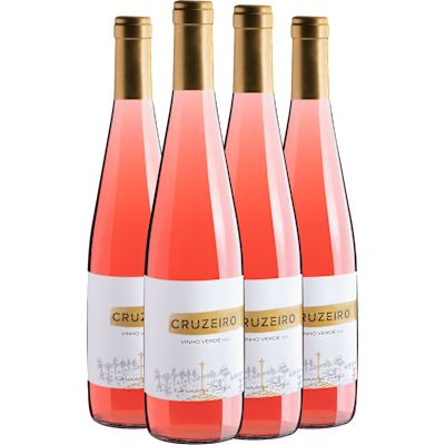 Vinho Manuel da Costa Carvalho Lima & Filhos Rosé Seco Portugal Cruzeiro Vinho Verde D.o.c Borraçal 750ml - 4 Unidades
