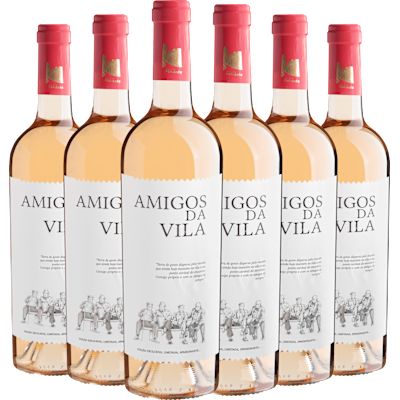 Vinho Adega do Montado Rosé Seco Portugal Amigos da Vila Syrah, Touriga Nacional 750ml - 6 Unidades