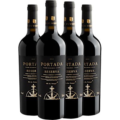 Vinho Dfj Vinhos Tinto Seco Portugal Portada Reserva Black Cabernet Sauvignon, Syrah 750ml - 4 Unidades