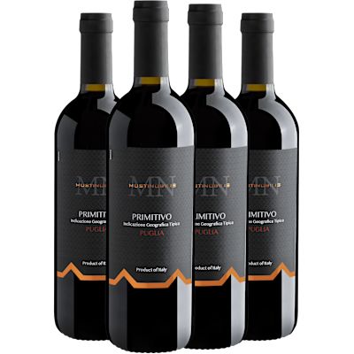 Vinho Deangeli Musti Nobilis Tinto Seco Itália Musti Nobilis Primitivo 750ml - 4 Unidades