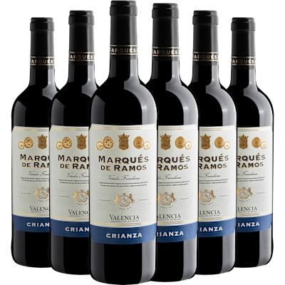 Vinho El Villar Tinto Seco Espanha Marqués de Ramos Merlot, Tempranillo 750ml - 6 Unidades