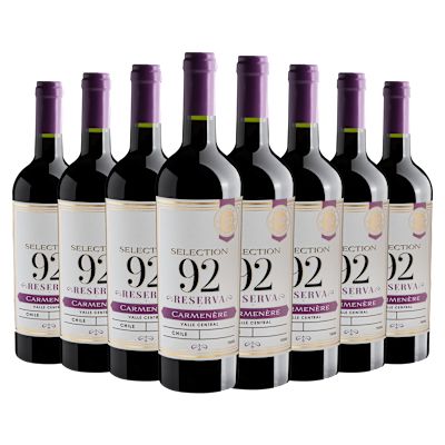 Vinho Ravanal Tinto Seco Chile Selection 92 Reserva Carménère 750ml - 8 Unidades