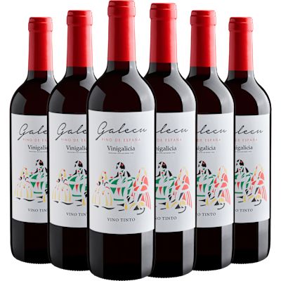 Vinho Vinigalicia Tinto Seco Espanha Galecu Blend 750ml - 6 Unidades