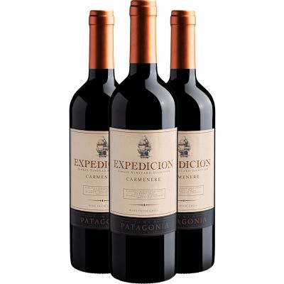 Vinho Finca Patagonia Tinto Seco Chile Expedicion Single Vineyard Selection Carménère 750ml - 3 Unidades
