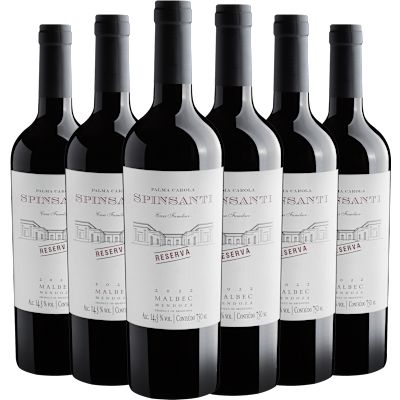 Vinho Pulenta Estate Tinto Seco Argentina Palma Carola Spinsanti Reserva Malbec 750ml - 6 Unidades