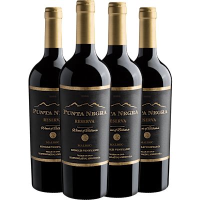 Vinho Punta Negra Tinto Seco Argentina Reserva Malbec 750ml - 4 Unidades