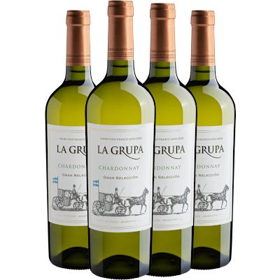 Vinho Fecovita Branco Seco Argentina La Grupa Gran Selección Chardonnay 750ml - 4 Unidades