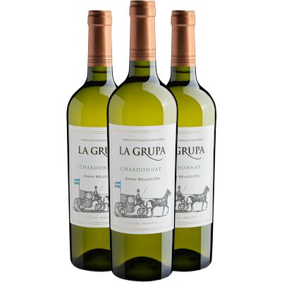 Vinho Fecovita Branco Seco Argentina La Grupa Gran Selección Chardonnay 750ml - 3 Unidades