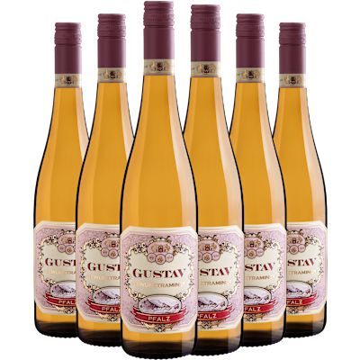 Vinho Moselland Branco Seco Alemanha Gustav Gewurztraminer 750ml - 6 Unidades