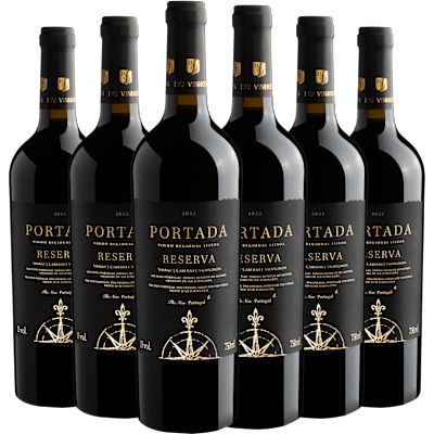 Vinho Dfj Vinhos Tinto Seco Portugal Portada Reserva Black Cabernet Sauvignon, Syrah 750ml - 6 Unidades