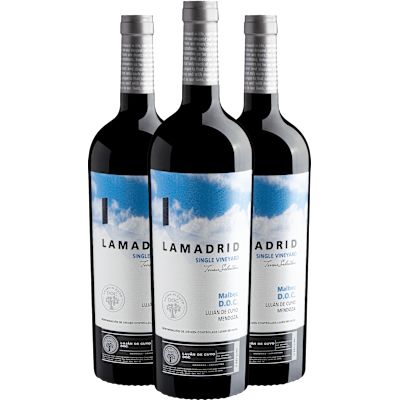 Vinho Lamadrid Tinto Seco Argentina Single Vineyard Terroir Selection D.o.c Malbec 750ml - 3 Unidades