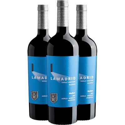 Vinho Lamadrid Tinto Seco Argentina Single Vineyard Reserva Malbec 750ml - 3 Unidades