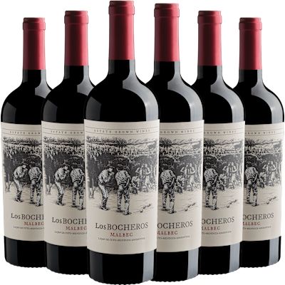 Vinho Los Bocheros Tinto Seco Argentina Malbec 750ml - 6 Unidades