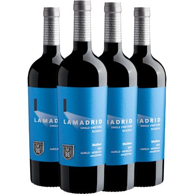 Vinho Lamadrid Tinto Seco Argentina Single Vineyard Reserva Malbec 750ml - 4 Unidades