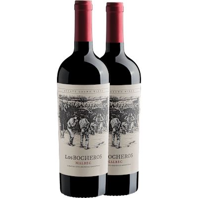 Vinho Los Bocheros Tinto Seco Argentina Malbec 750ml - 2 Unidades