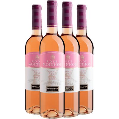 Vinho Casa Ermelinda Freitas Rosé Seco Portugal Rio de Moinhos Castelão 750ml - 4 Unidades