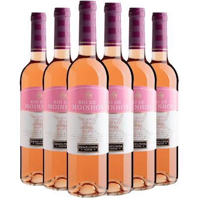 Vinho Casa Ermelinda Freitas Rosé Seco Portugal Rio de Moinhos Castelão 750ml - 6 Unidades