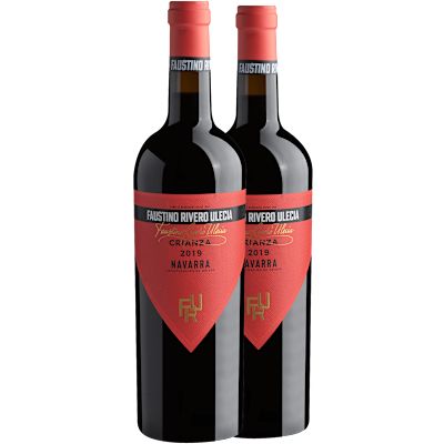 Vinho Bodega Faustino Tinto Seco Espanha Crianza Navarra Blend 2019 750ml - 2 Unidades